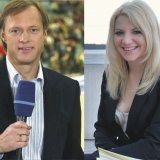 Bild: Gerhard Delling und Isabella Belloni moderieren die Oscar Verleihung des deutschen Versandhandels