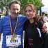 Brigitta Kemner / Bild: Im Ziel mit ihrem Coachi: Brigitta Kemner